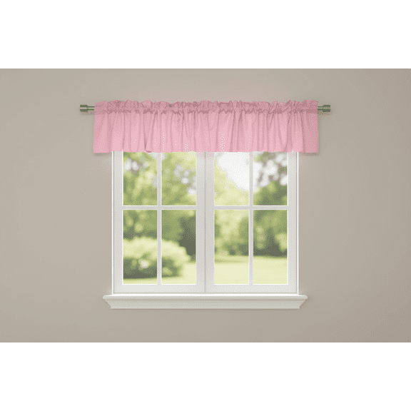 Solid Poplin Window Valance 58" Wide Baby Pink