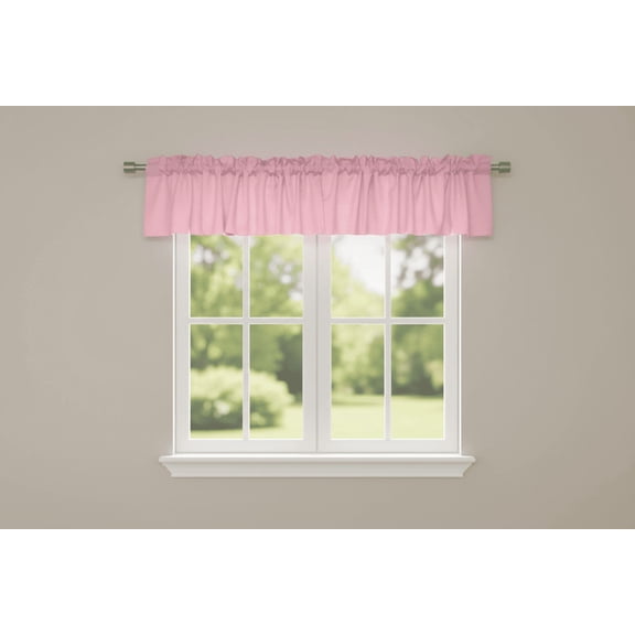 Solid Poplin Window Valance 58" Wide Baby Pink