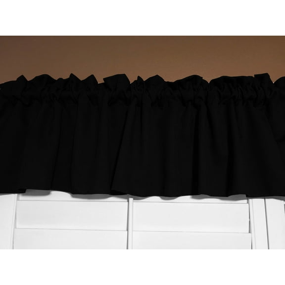 Solid Poplin Window Valance 58" Wide Black
