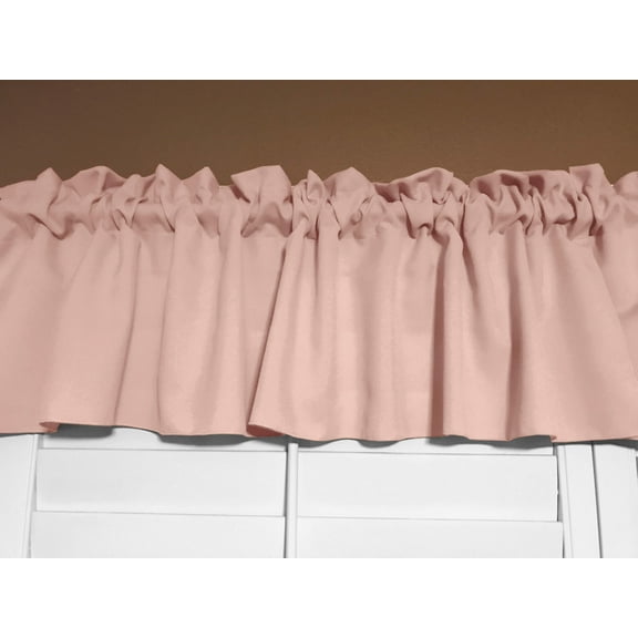 Solid Poplin Window Valance 58" Wide Blush