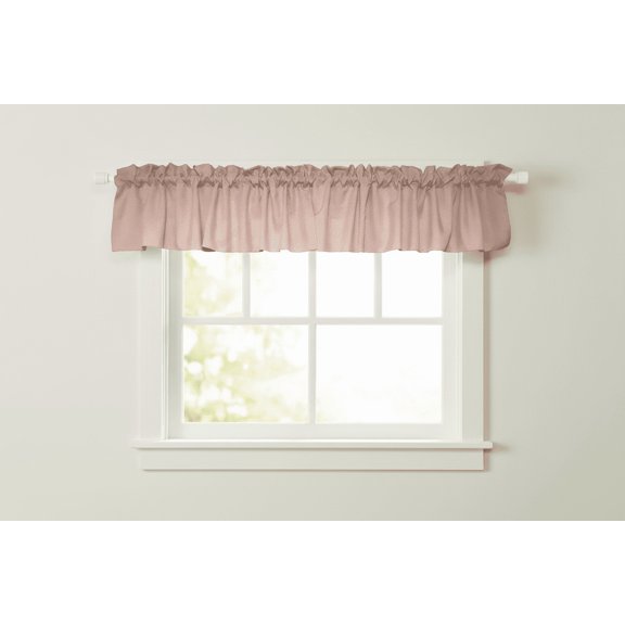Solid Poplin Window Valance 58" Wide Blush