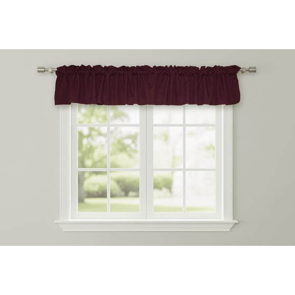Solid Poplin Window Valance 58" Wide Burgundy