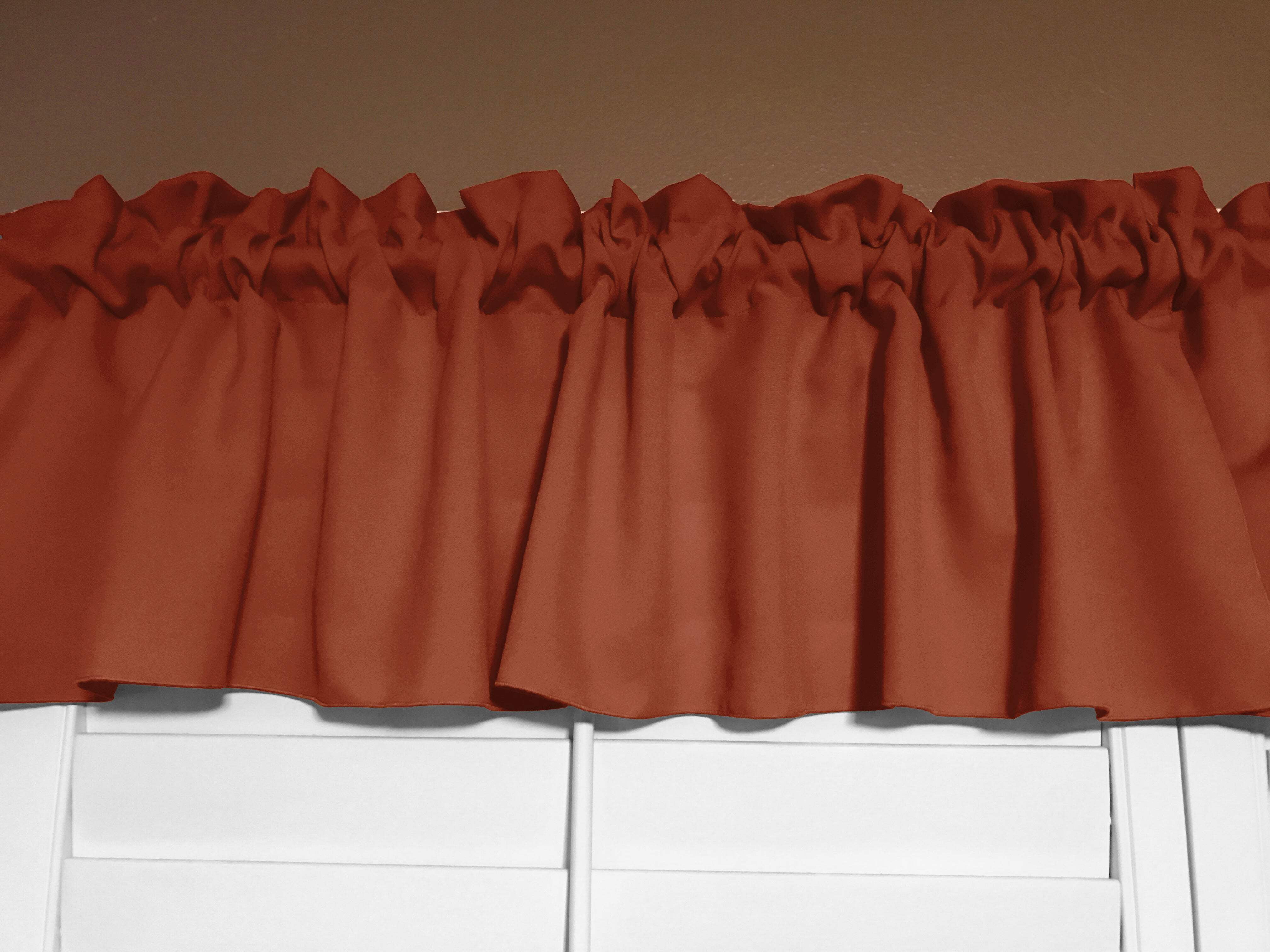 Rust Valance Solid Poplin Window Valance 58