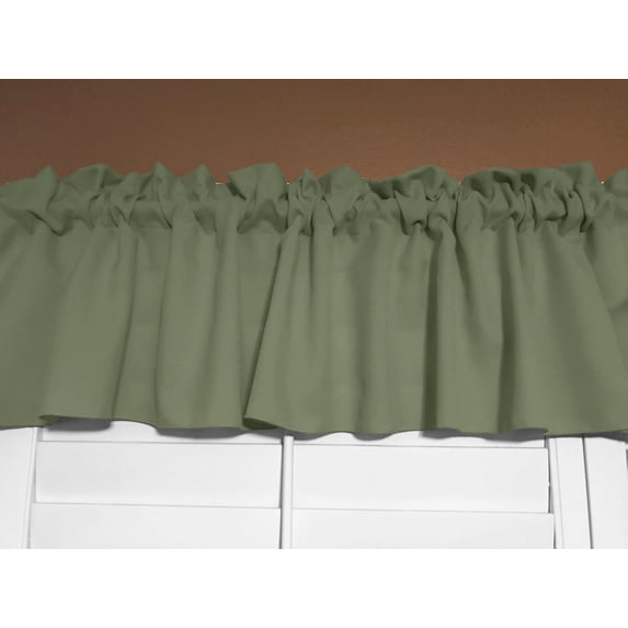 Solid Poplin Window Valance 58" Wide Dark Sage