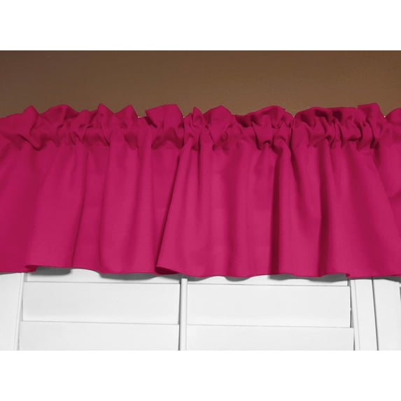 Solid Poplin Window Valance 58" Wide Fuchsia