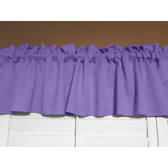 Solid Poplin Window Valance 58" Wide Lavender