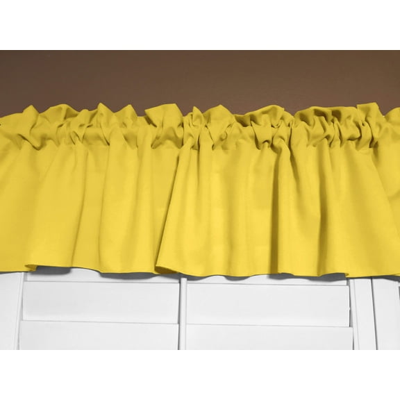 Solid Poplin Window Valance 58" Wide Lemon