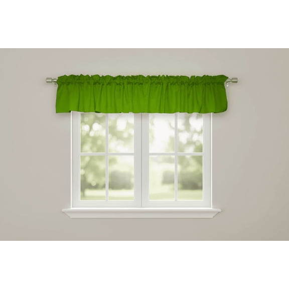 Solid Poplin Window Valance 58" Wide Lime Green
