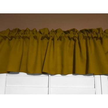 Solid Poplin Window Valance 58" Wide Mustard Dark Gold
