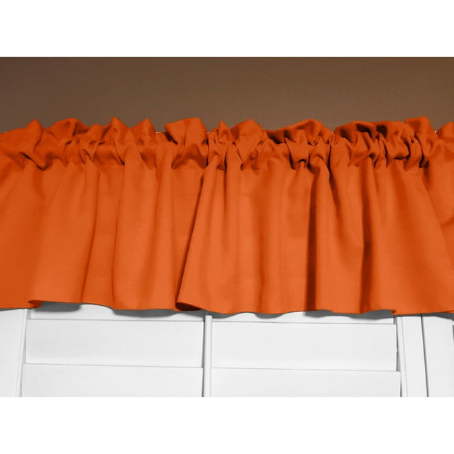 Solid Poplin Window Valance 58" Wide Orange