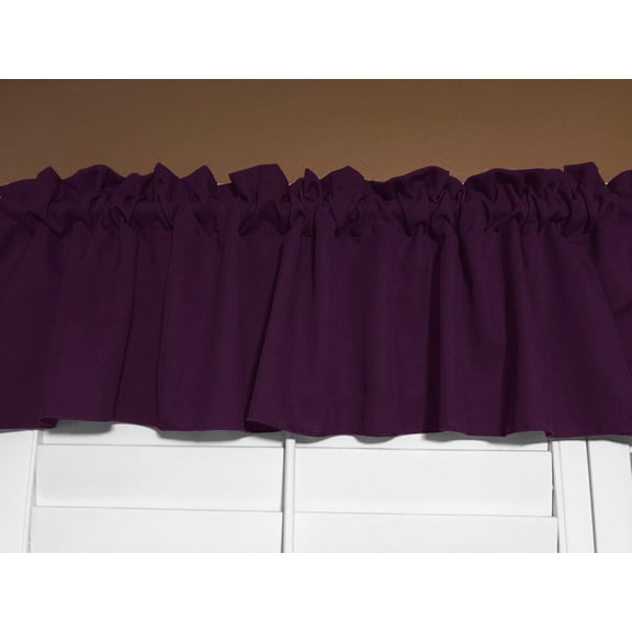 Solid Poplin Window Valance 58" Wide Plum