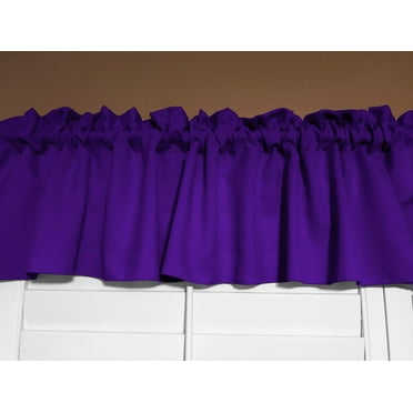 Solid Poplin Window Valance 58" Wide Purple