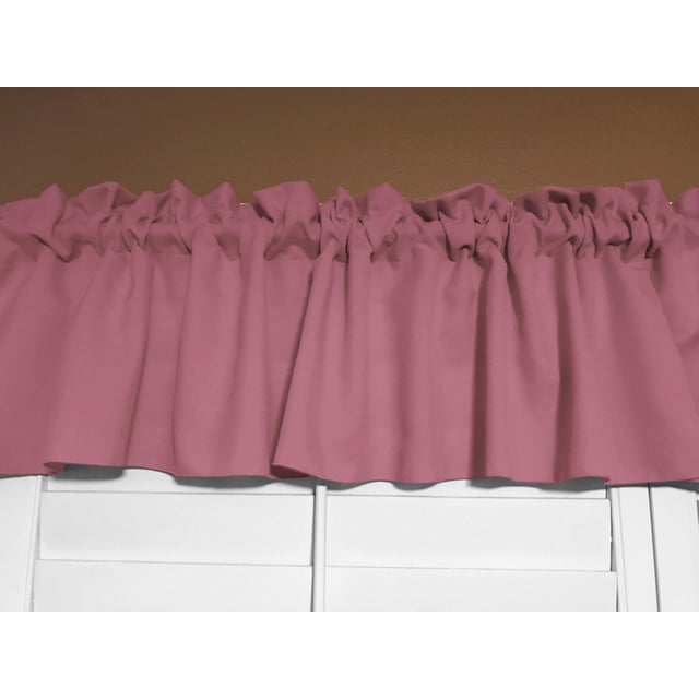 Solid Poplin Window Valance 58" Wide Rose Pink