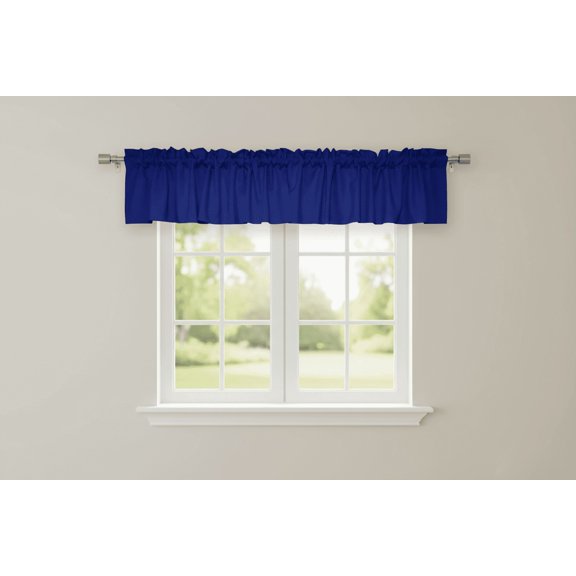 Solid Poplin Window Valance 58" Wide Royal Blue