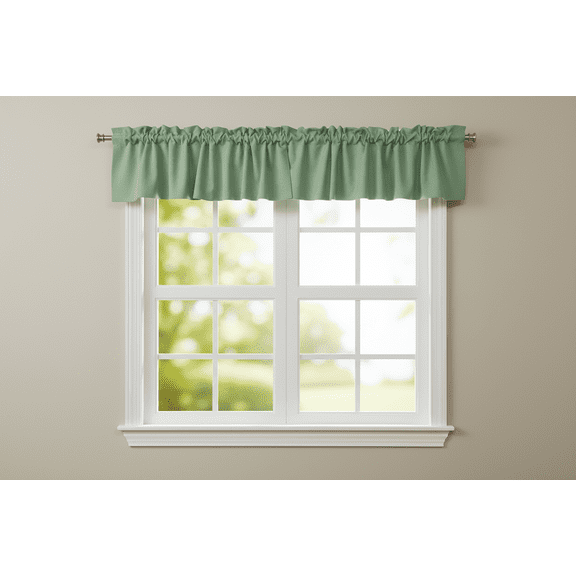Solid Poplin Window Valance 58" Wide Sage