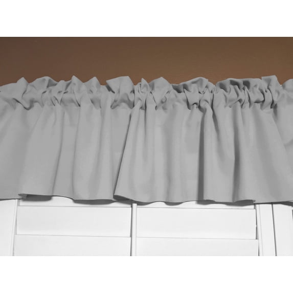 Solid Poplin Window Valance 58" Wide Silver