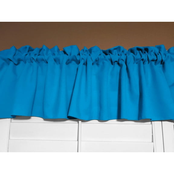 Solid Poplin Window Valance 58" Wide Turquoise