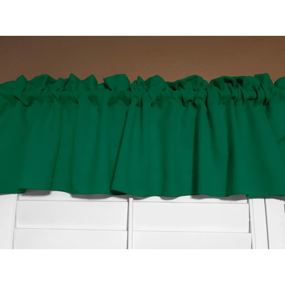 Solid Poplin Window Valance 58" Wide Valley Green