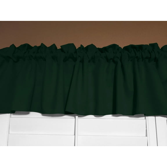 Solid Poplin Window Valance Hunter Green 58" Wide