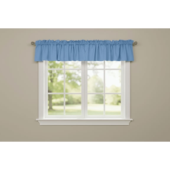 Solid Poplin Window Valance 58" Wide Light Blue