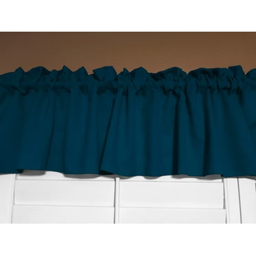 Solid Poplin Window Valance Teal 58" Wide