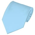 thumbnail image 1 of Solid Powder Blue Traditional Men's Necktie, 1 of 5