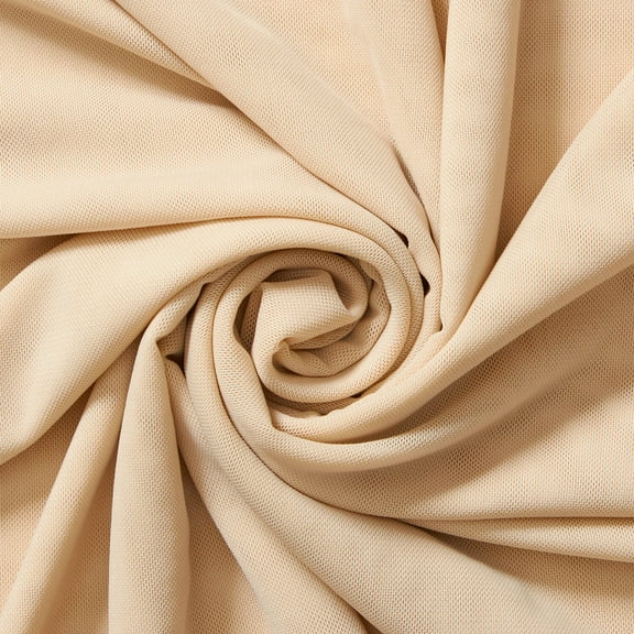 Solid Power Mesh Fabric Nylon Spandex 60" Wide Stretch Sold BTY Many Colors (Champagne, 1 YARD)