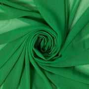 Power Mesh Fabric Breathable Lightweight Sheer 4 Way Stretch Nylon Spandex Blend Netting By The Yard - Kelly Green 1 Yard