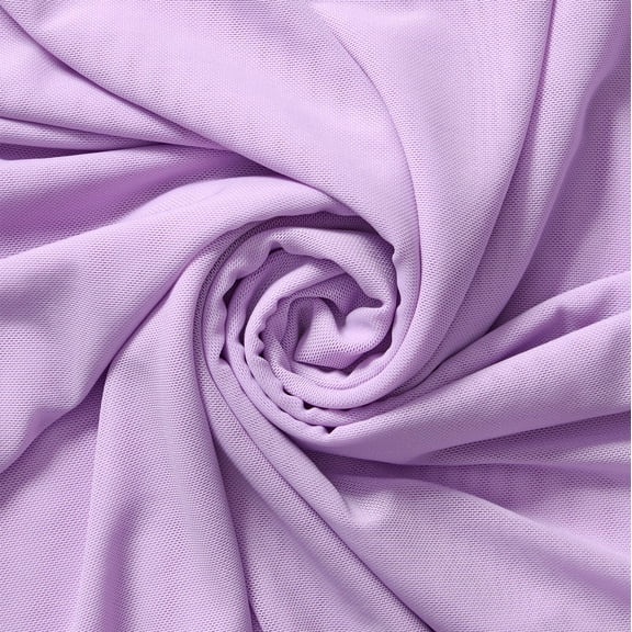 Solid Power Mesh Fabric Nylon Spandex 60" Wide Stretch Sold BTY Many Colors (Lilac, 1 YARD)