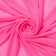 Power Mesh Fabric Breathable Lightweight Sheer 4 Way Stretch Nylon Spandex Blend Netting By The Yard - Neon Fuchsia 1 Yard