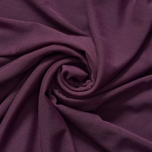 Power Mesh Fabric Breathable Lightweight Sheer 4 Way Stretch Nylon Spandex Blend Netting By The Yard - Plum (1 Yard)