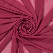 Power Mesh Fabric Breathable Lightweight Sheer 4 Way Stretch Nylon Spandex Blend Netting By The Yard - Raspberry 1 Yard
