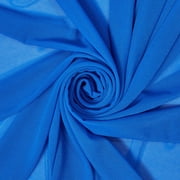 Power Mesh Fabric Breathable Lightweight Sheer 4 Way Stretch Nylon Spandex Blend Netting By The Yard - Royal Blue 1 Yard