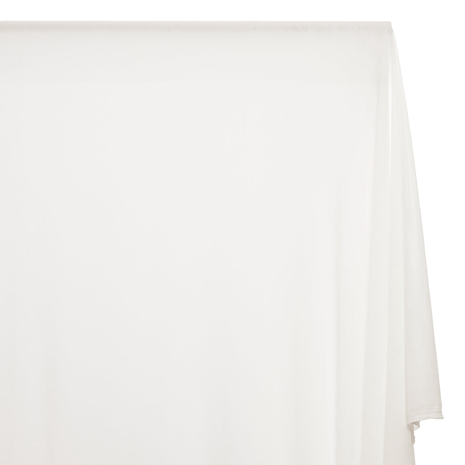 Solid Power Mesh Fabric Nylon Spandex 60" Wide Stretch Sold BTY Many Colors (White)