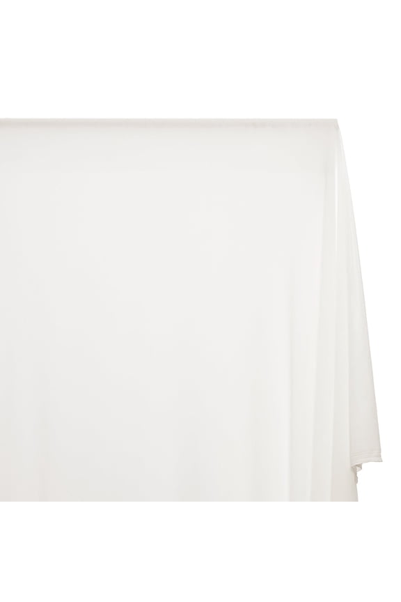Solid Power Mesh Fabric Nylon Spandex 60" Wide Stretch Sold BTY Many Colors (White)
