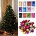 thumbnail image 1 of Solid Print Plastic Shatterproof Christmas Baubles Ball Ornaments, 24 Count (1.18"), 1 of 9