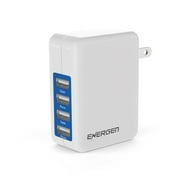 Solid Pro - Energen Energen 4Port Usb Wall Charger 4.2A Quad Usb Wall Charger - White