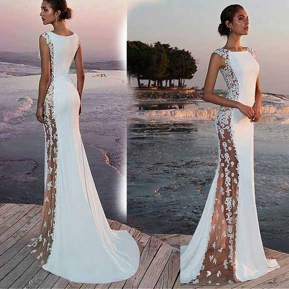Solid Prom Formal Dress Women Party Long Evening Bridesmaid Lace Wedding Women's Dress Top Long Dresses V Neck Loose Dresses for Women Summer Dress Knee Length Dresses in Summer V Neck Dresses for
