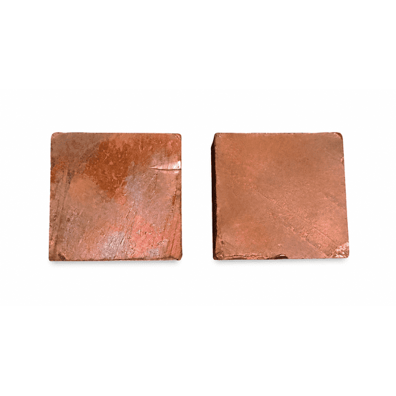 Solid Pure Copper Decorative Blocks, Set of 2 Modern Desk Decor, Office Paperweight, Copper Gift for Home & Office