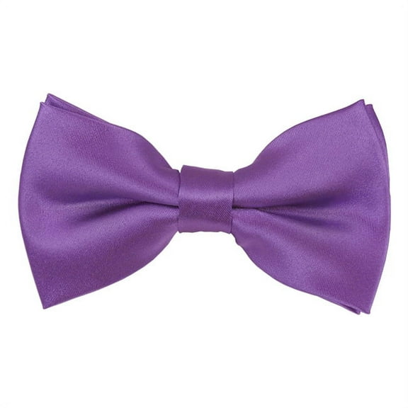 Solid Purple Men's Pre-Tied Bow Tie