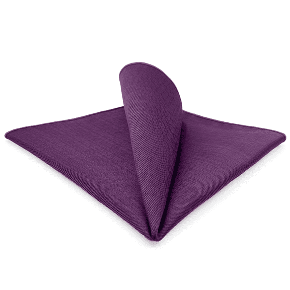 Solid Purple Mens Silk Pocket Square Large For Business Wedding