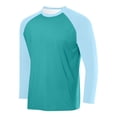 thumbnail image 1 of Solid Raglan Crewneck Long Sleeve T Shirts For Men Summer Smart Casual Gym Commute Errands Lounge Weekend Daily Wear Lightweight Breathable Easy Care, 1 of 2