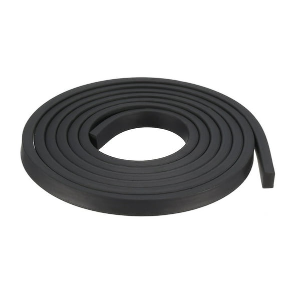 Solid Rectangle Rubber Seal Strip 5mm Wide 3mm Thick 1 Meter Long Black
