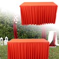 thumbnail image 1 of Solid Rectangular Polyester Tablecloth 72x29 Inch - Washable Rectangle Fabric Table Cover for Wedding Banquet Restaurant, Resistant Party Table Cloth for Buffet & Events (1 Pack), 1 of 6