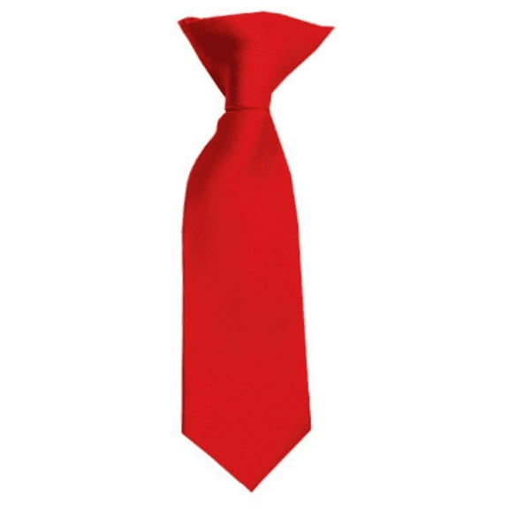 Solid Red Boy's 8" Clip On Tie Age 0 to 2 Years Old