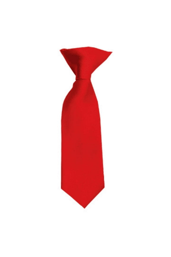 Solid Red Boy's 8" Clip On Tie Age 0 to 2 Years Old