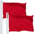 thumbnail image 1 of Solid Red Color Flag 3x5FT 2-Pack Printed 150D Polyester By G128, 1 of 3