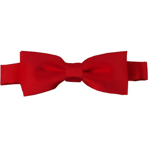 Solid Red Kid's Pre-Tied Bow Tie