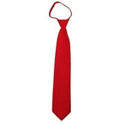 Solid Red Men's 20" Zipper Tie