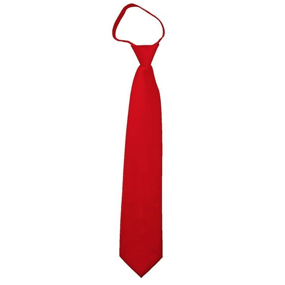 Solid Red Men's 20" Zipper Tie